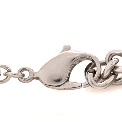 Chanel Resin Bead Crystal CC Bow Belt Silver White 3 of 4