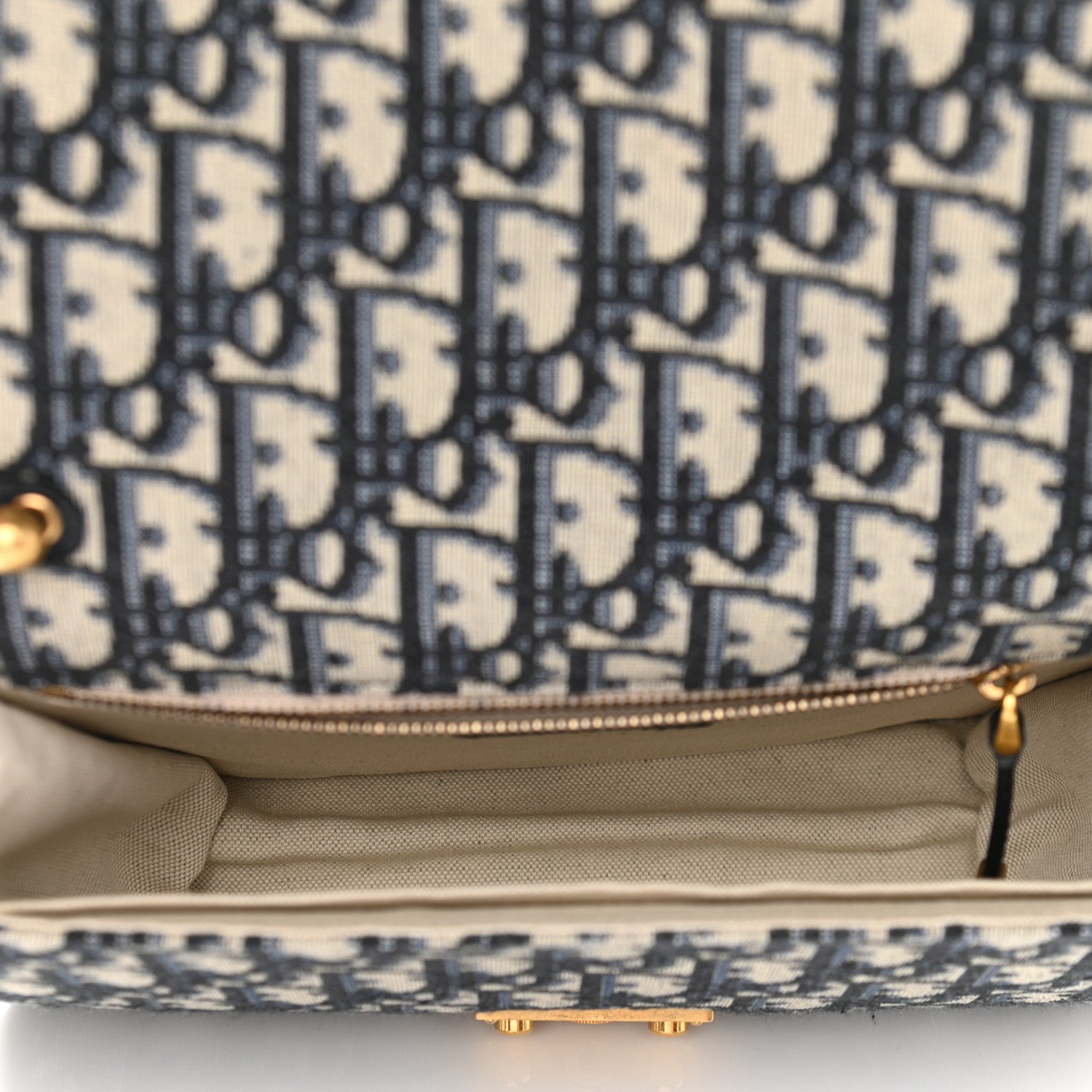 Christian Dior Oblique DiorAddict Flap Bag Navy Blue 4 of 8