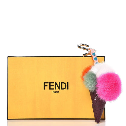 Fendi Mink Fur Calfskin Fun Fair Bag Charm Multicolor 5 of 5