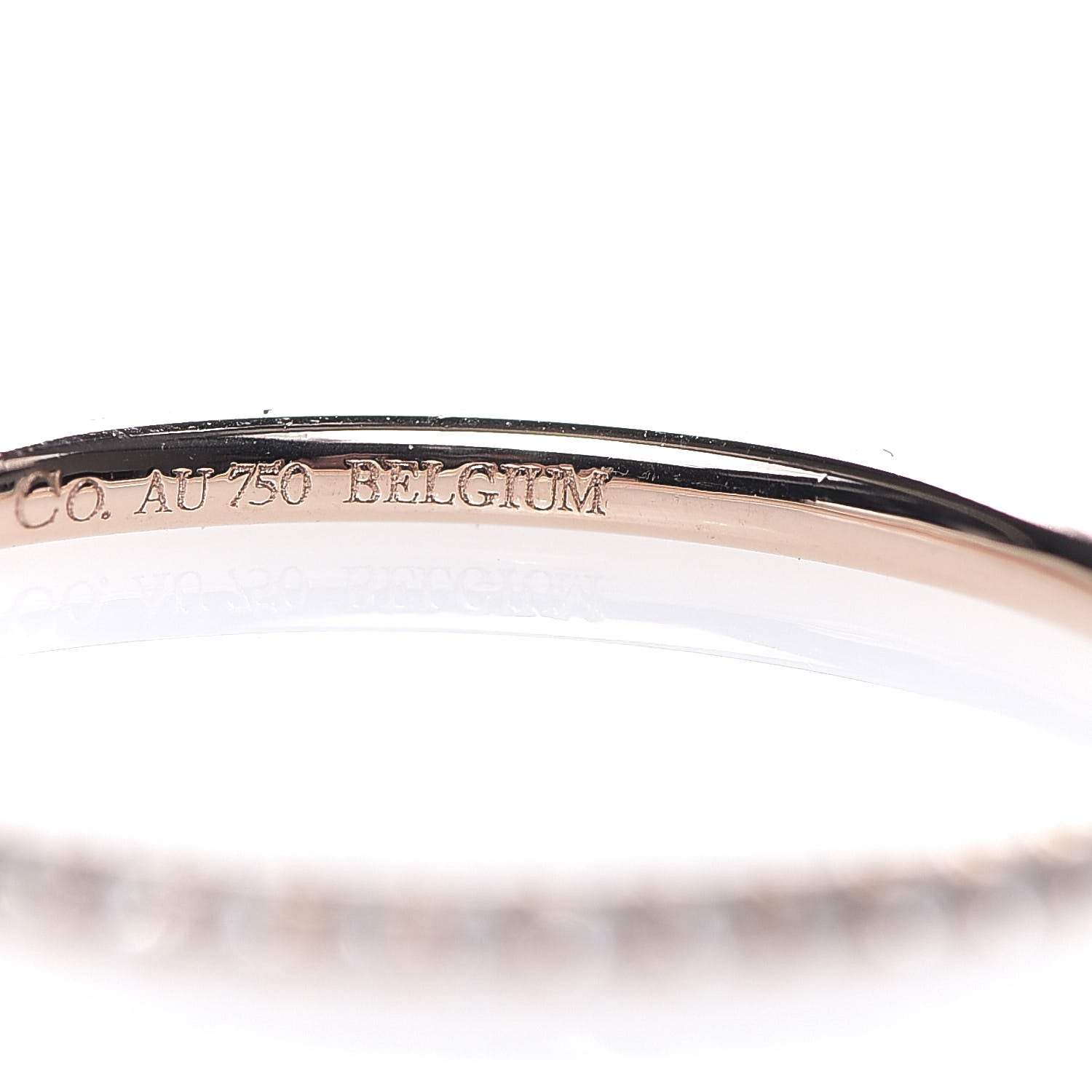 Tiffany 18K Rose Gold Diamond Metro Ring 56 7.5 5 of 6