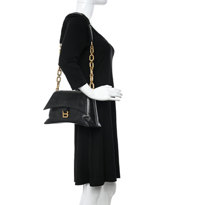 Balenciaga Paper Calfskin S Downtown Chain Shoulder Bag Black 2 of 13