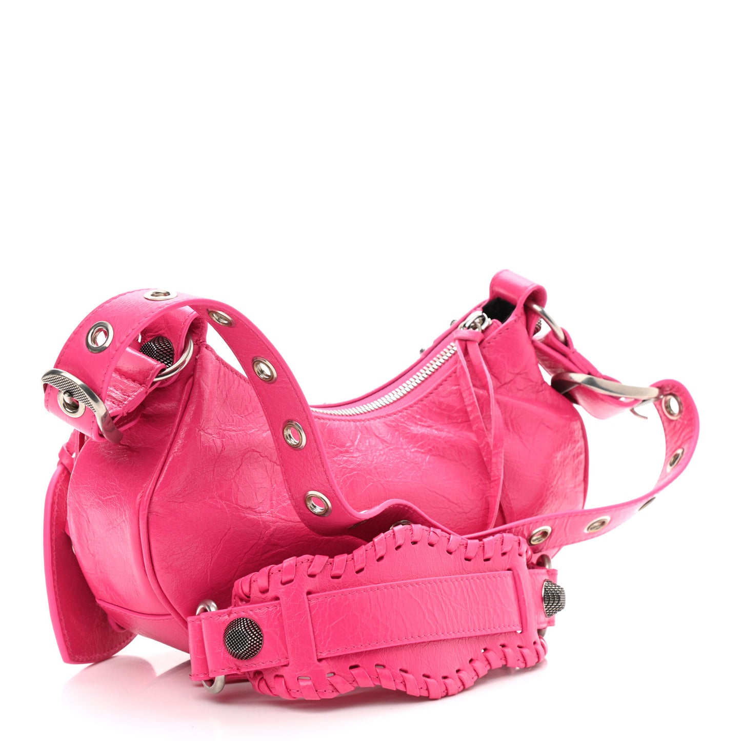 Agneau Arena Le Cagole Shoulder Bag XS Hot Pink