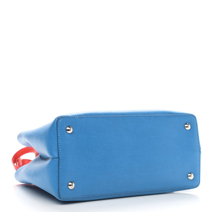 Fendi Vitello Elite Monster Petite 2Jours Tote Blue Royal Papavero Multicolor 3 of 14
