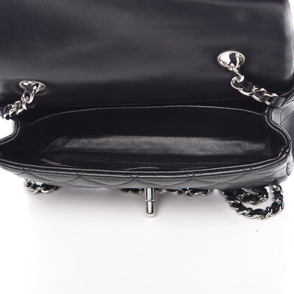 Chanel Lambskin Quilted Extra Mini Rectangular Flap Black 5 of 8