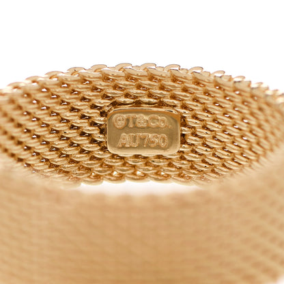Tiffany 18K Yellow Gold Wide Somerset Mesh Ring 50 5.5 4 of 4