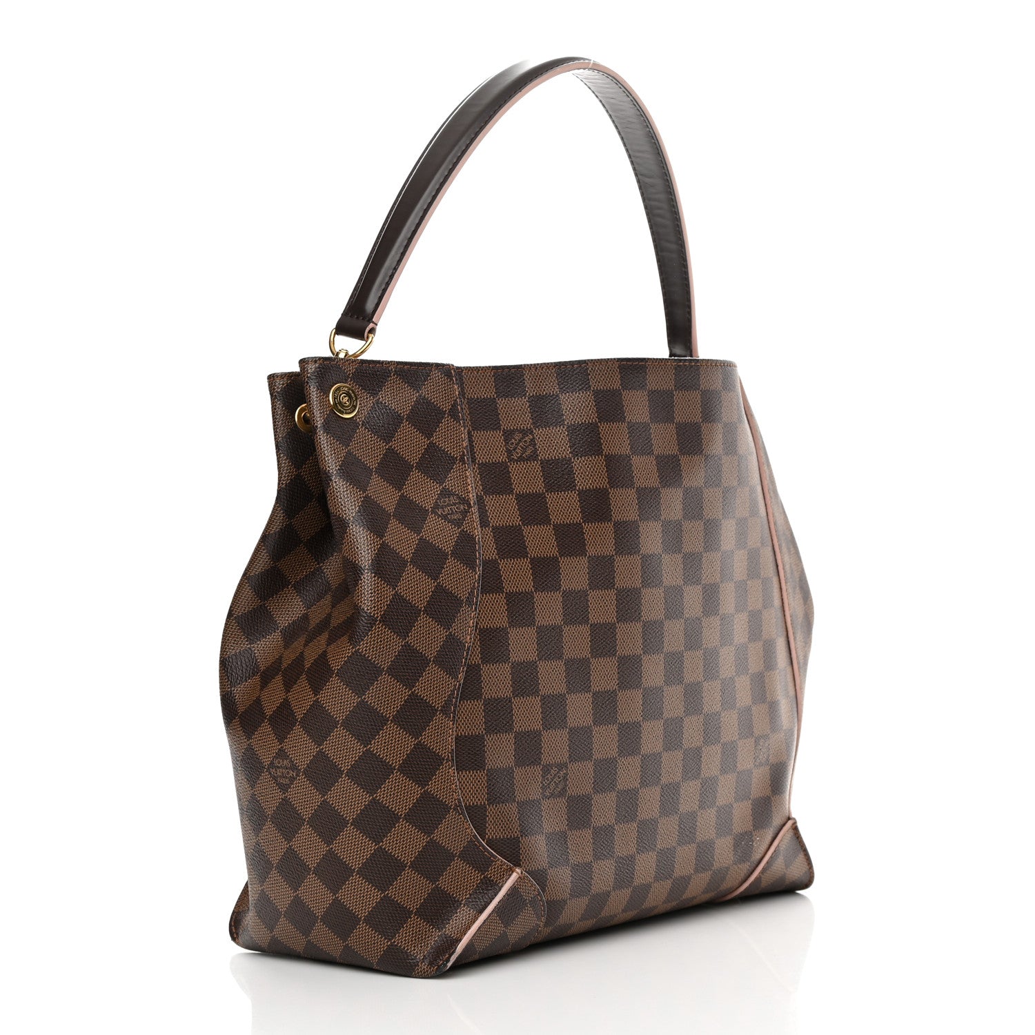 Louis Vuitton Damier Ebene Caissa Hobo Rose Ballerine 3 of 21