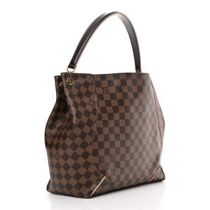 Louis Vuitton Damier Ebene Caissa Hobo Rose Ballerine 3 of 21