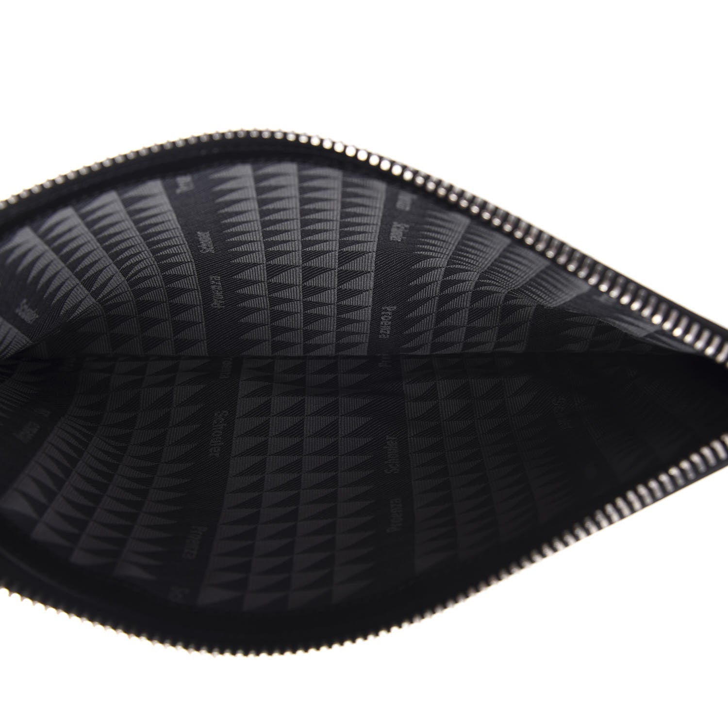 Proenza Schouler Diamond Calfskin Embossed Zip Pouch Black 5 of 6