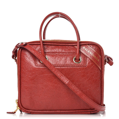 Balenciaga Agneau S Blanket Square Tote Rouge Brique 1 of 7