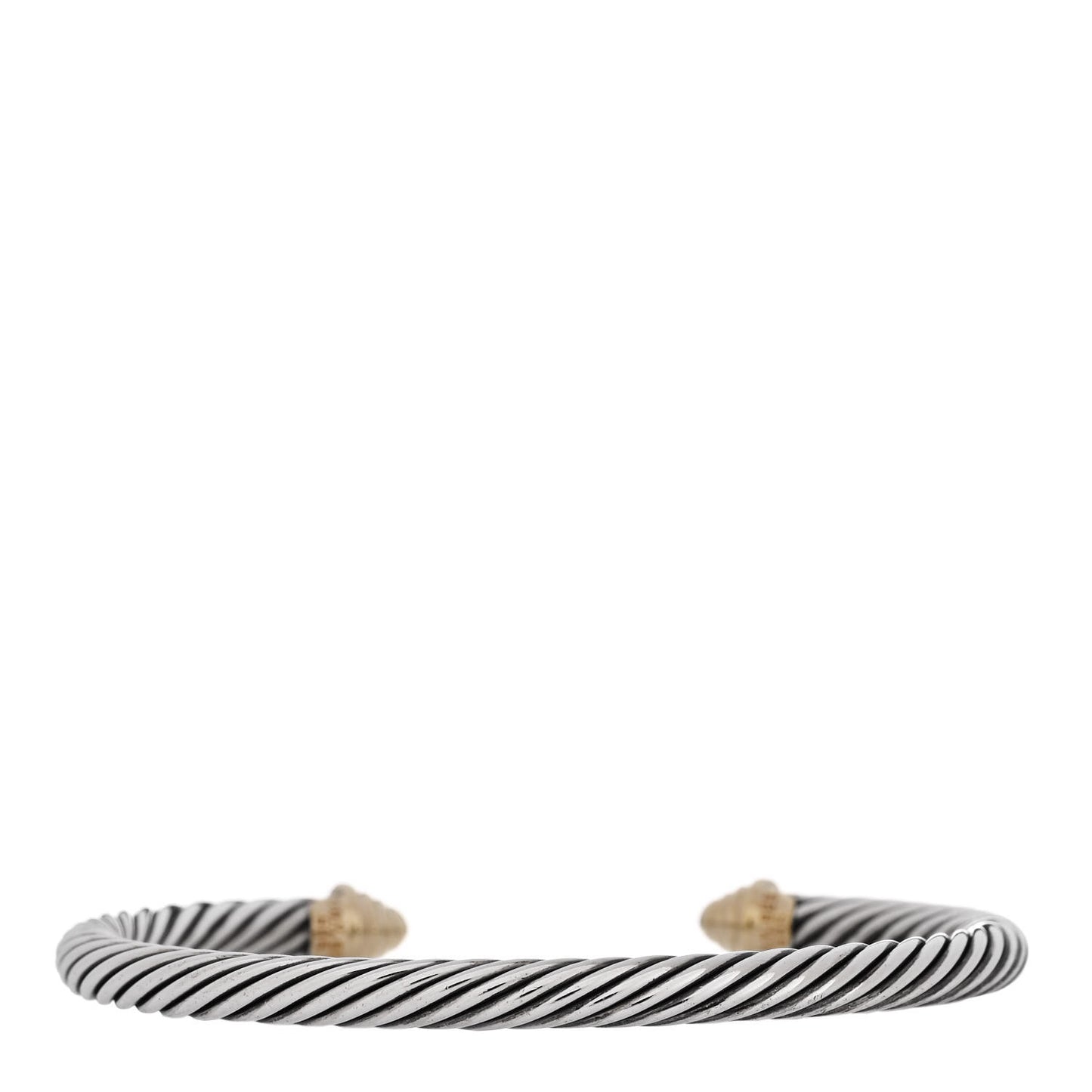 Sterling Silver 14K Yellow Gold 5mm Cable Classics Bracelet