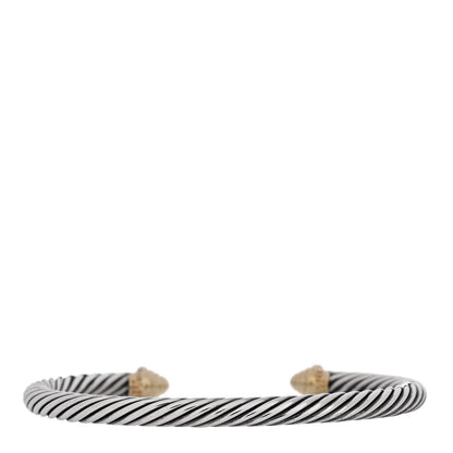 David Yurman Sterling Silver 14K Yellow Gold 5mm Cable Classics Bracelet 2 of 3