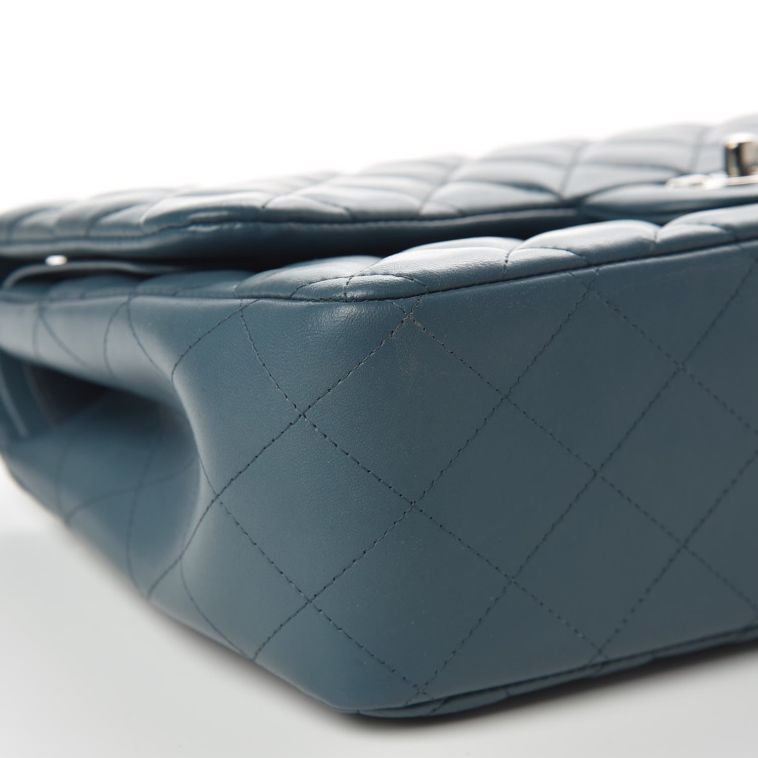 Chanel Lambskin Quilted Jumbo Double Flap Light Blue 5 of 11
