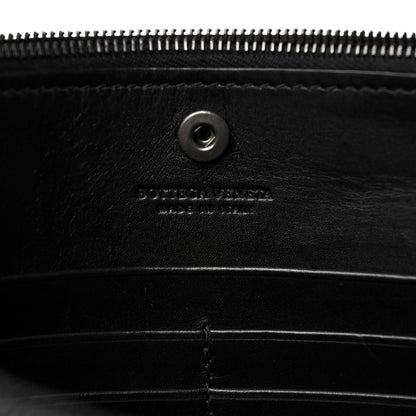 Bottega Veneta Nappa Intrecciato Wristlet Zip Wallet Black 5 of 7