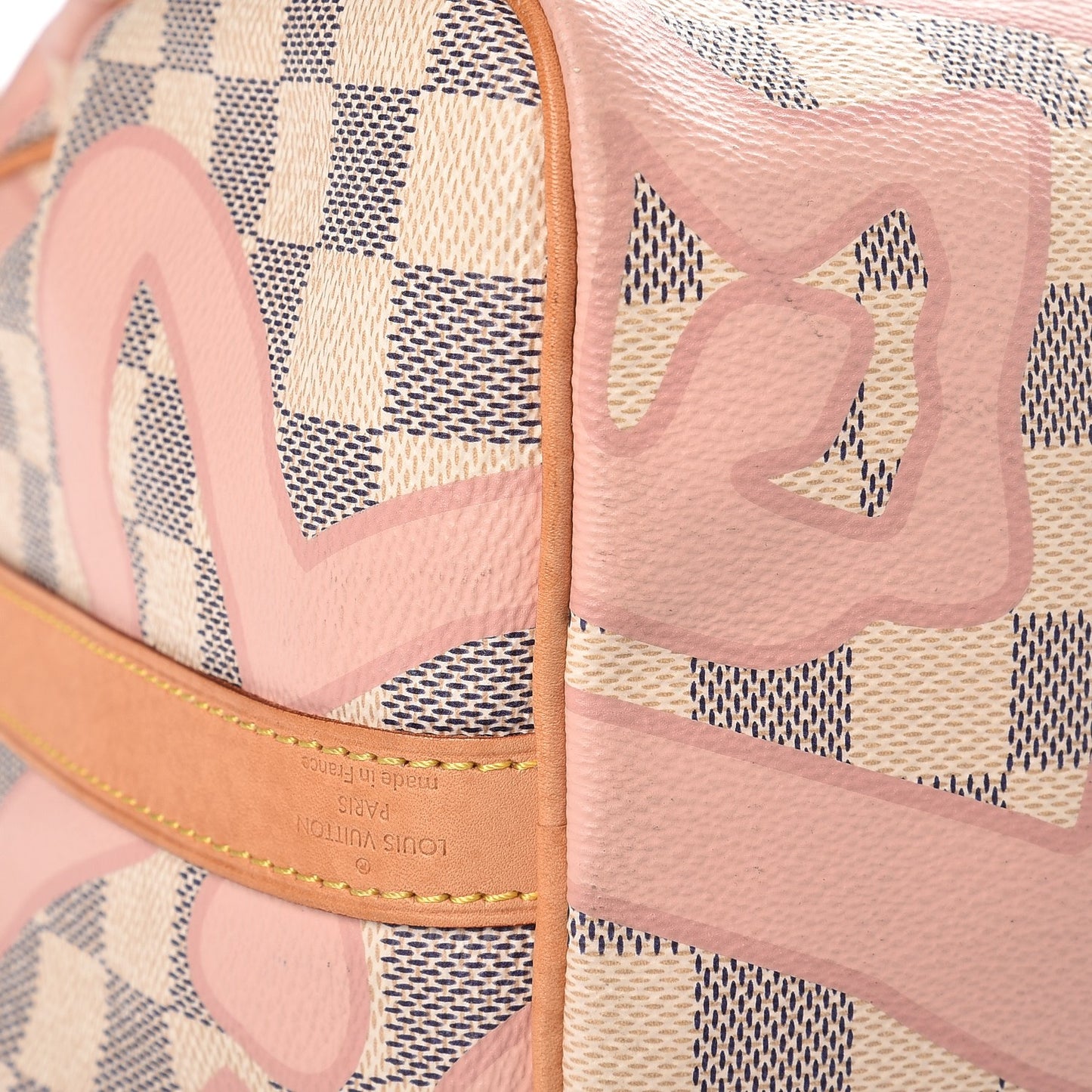 Damier Azur Tahitienne Speedy Bandouliere 30 Rose Ballerine