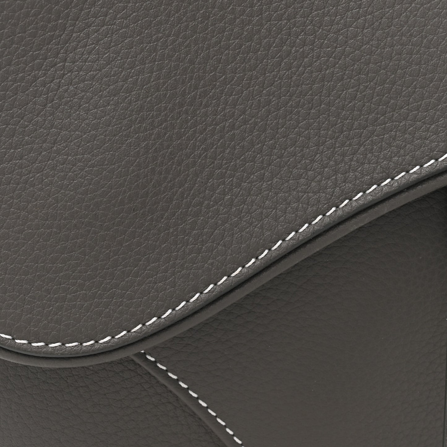 Grained Calfskin Kim Jones Saddle Bag Grey