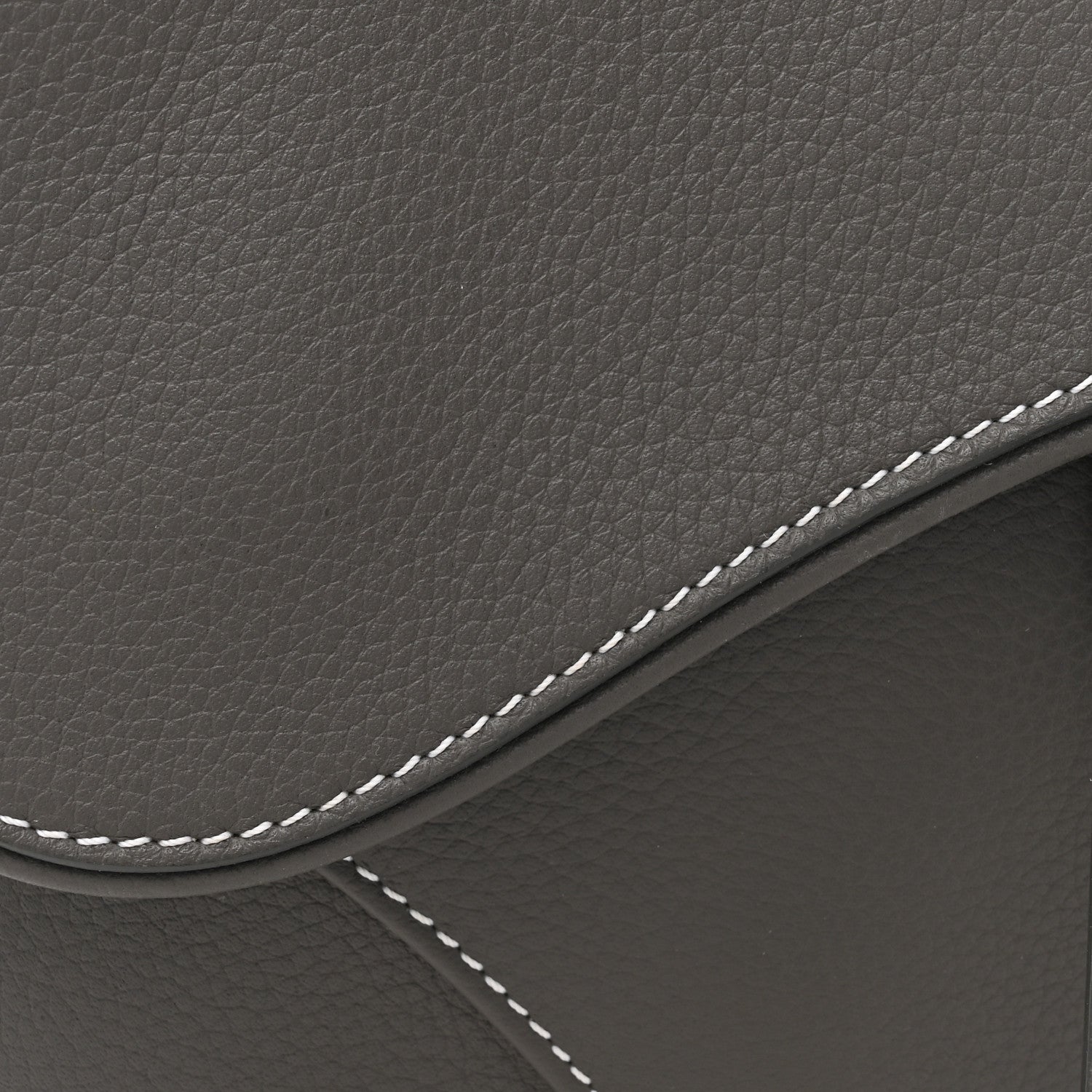 Christian Dior Grained Calfskin Kim Jones Saddle Bag Grey 8 of 14
