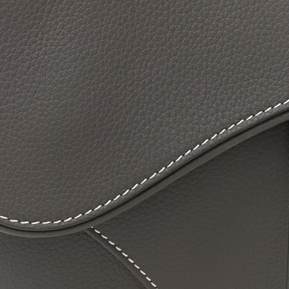 Christian Dior Grained Calfskin Kim Jones Saddle Bag Grey 8 of 14