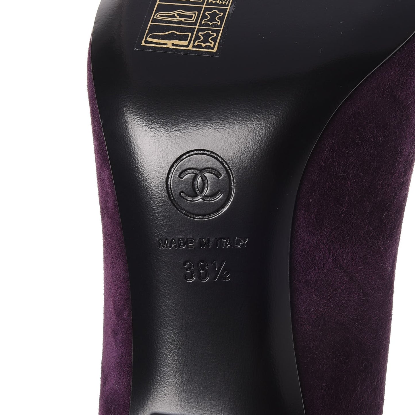 Suede Satin Cap Toe Pumps 38.5 Dark Purple Black
