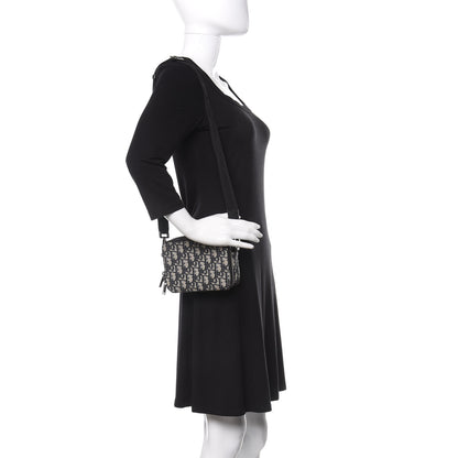 Christian Dior Oblique Pouch Beige Black 2 of 10