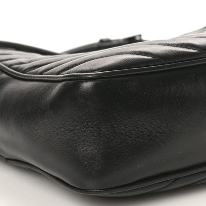 Saint Laurent Calfskin Matelasse Monogram Monochrome Lou Camera Bag Black 9 of 14