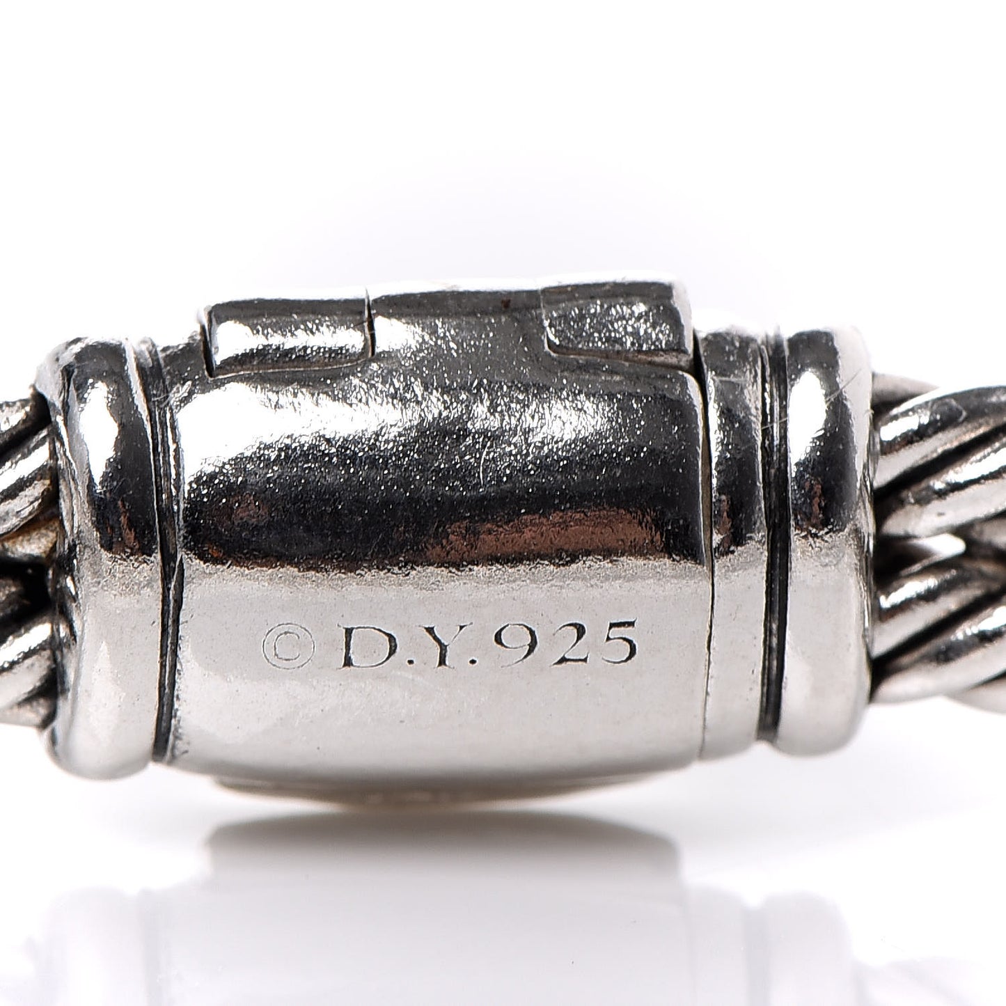 Sterling Silver Black Diamond 7mm Petite Pave Single Loop Labyrinth Bracelet