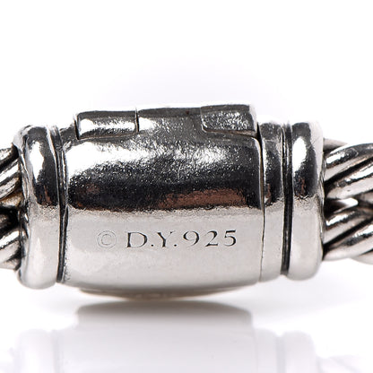 David Yurman Sterling Silver Black Diamond 7mm Petite Pave Single Loop Labyrinth Bracelet 4 of 4