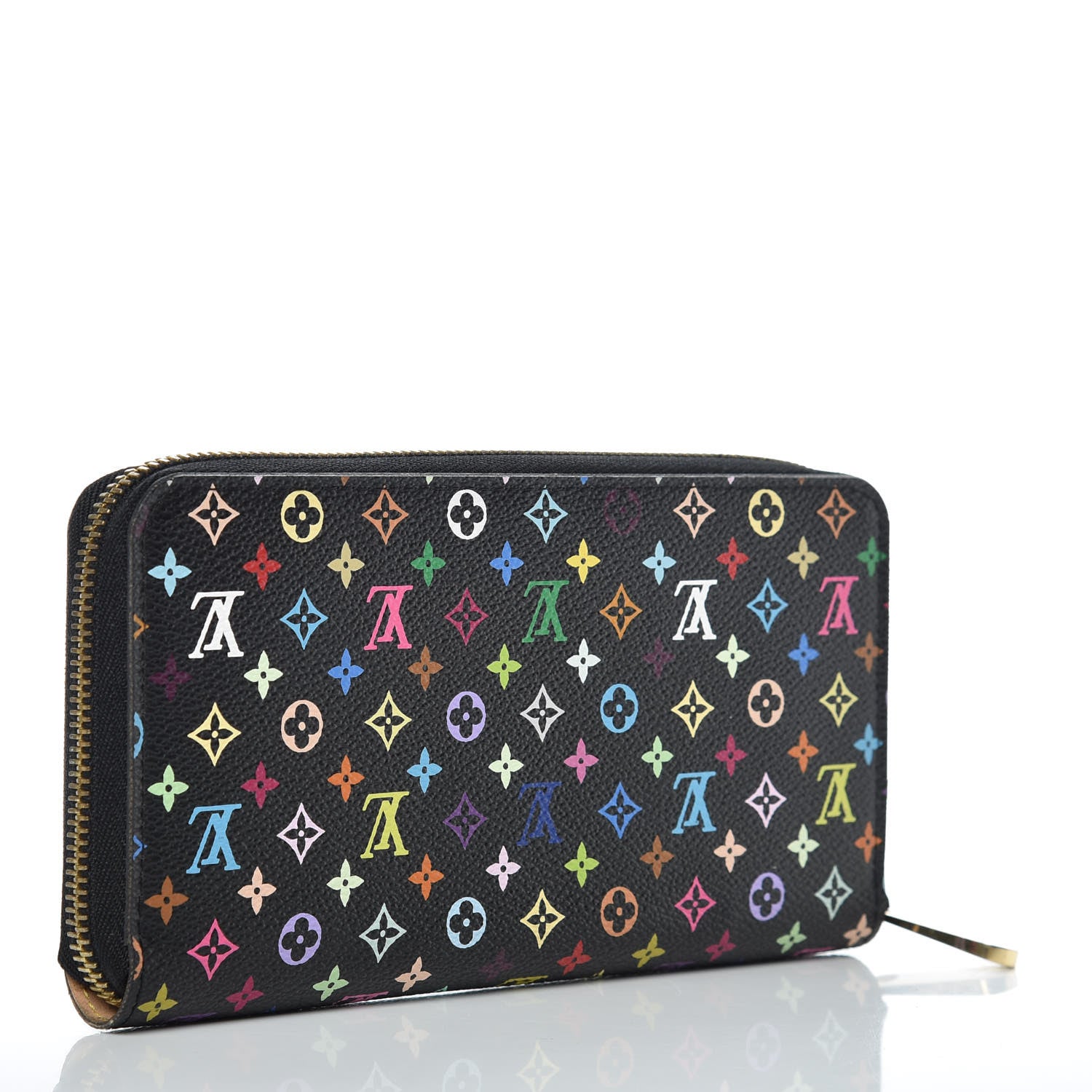 Louis Vuitton Monogram Multicolor Zippy Wallet Black 3 of 10