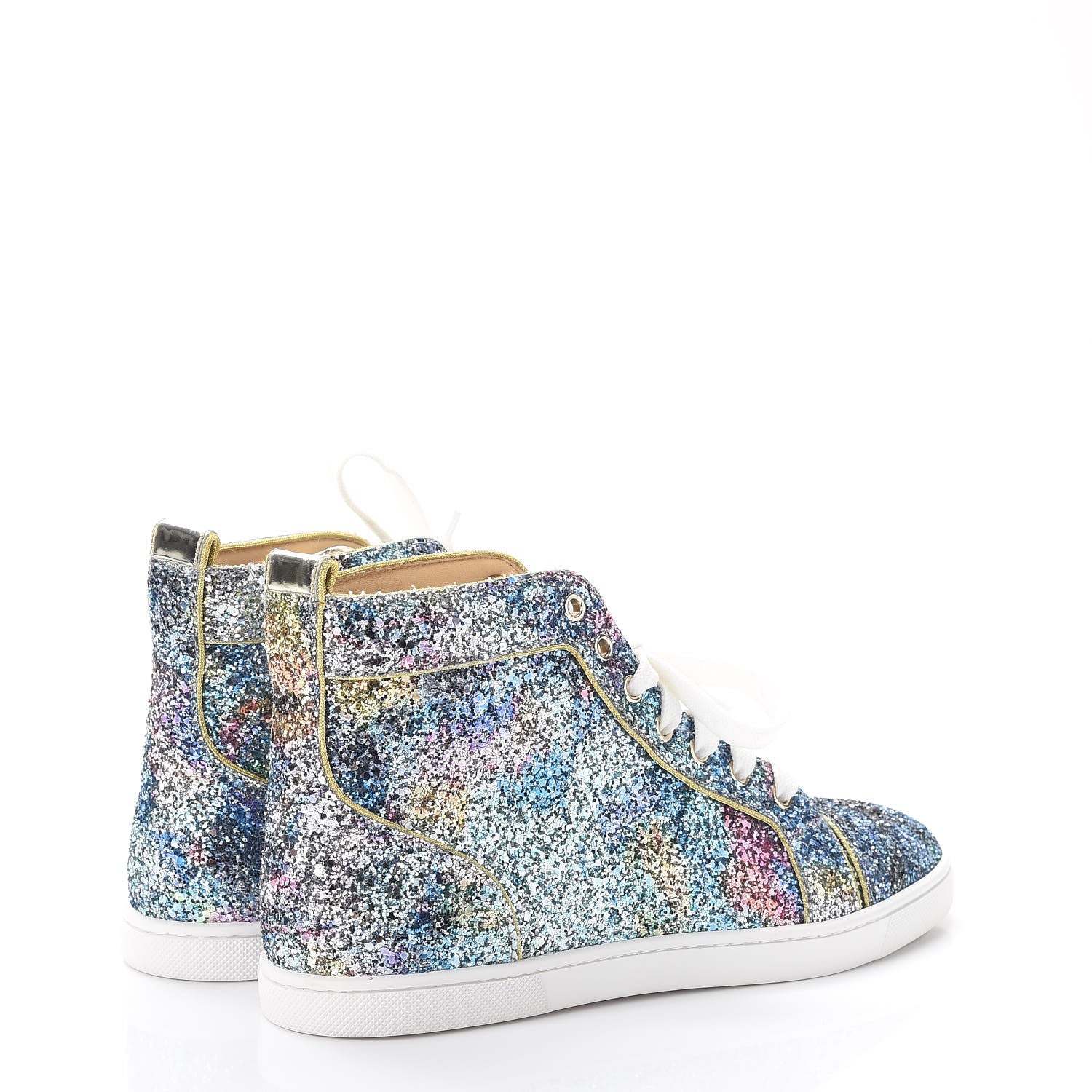 Christian Louboutin Glitter Bip Bip Flat Sneakers 38 Blue 4 of 10