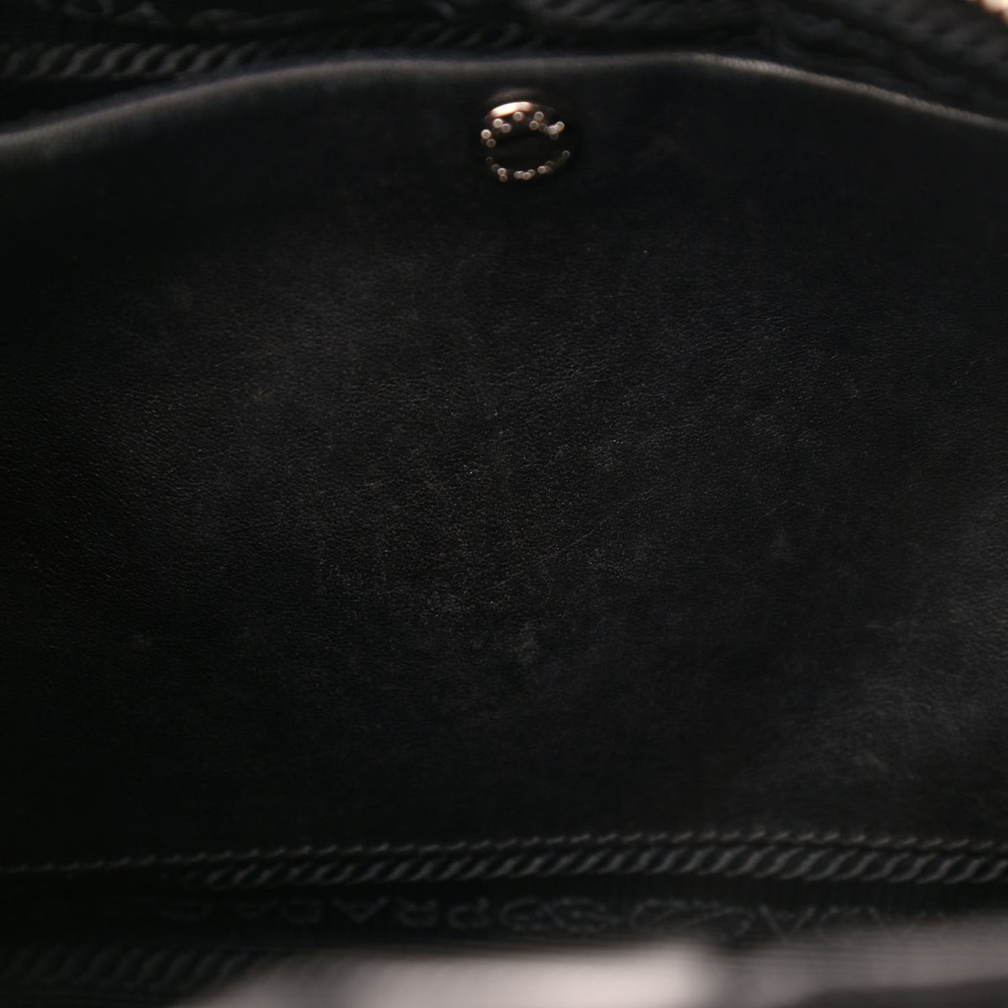 Soft Calfskin Pleated Hobo Black