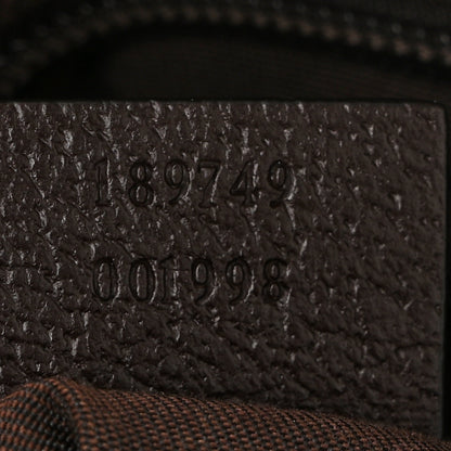 Gucci Monogram Web Small Flat Messenger Crossbody Dark Brown 7 of 10