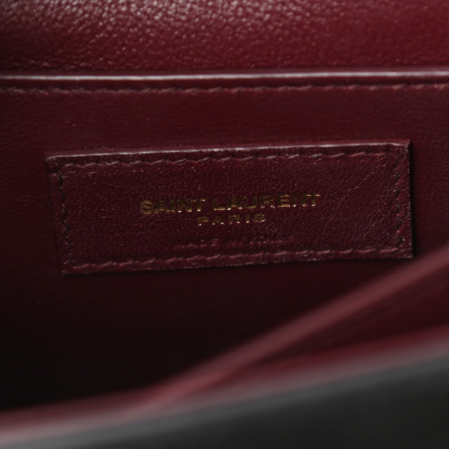 Saint Laurent Kid Scamosciato Smooth Calfskin Medium Classic Monogram Cassandra Top Handle Black Rouge Legion 6 of 9