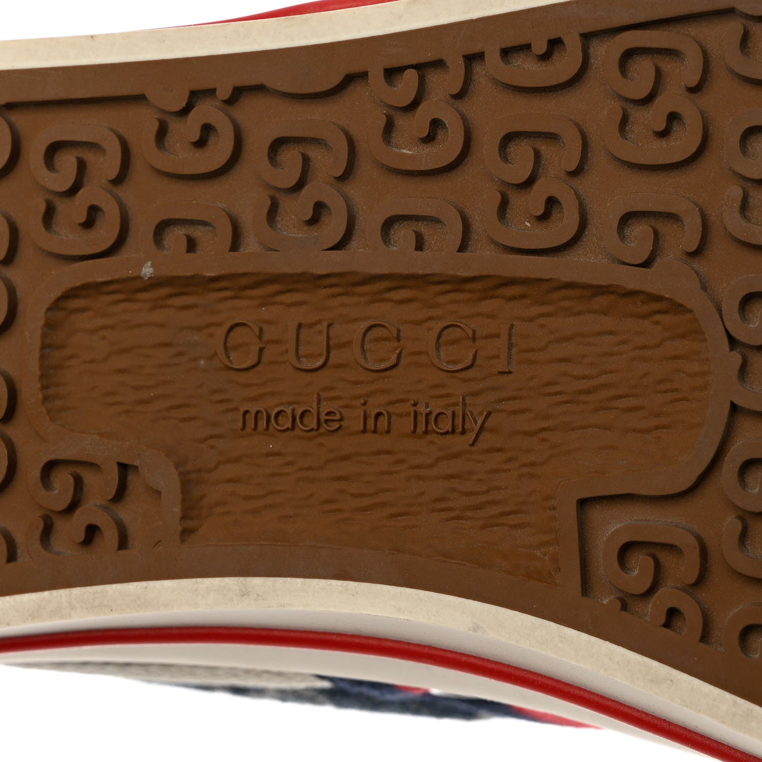 Gucci New Denim GG Monogram Web Womens 1977 Tennis Sneakers 35 Blue Tea Mystic White 7 of 10