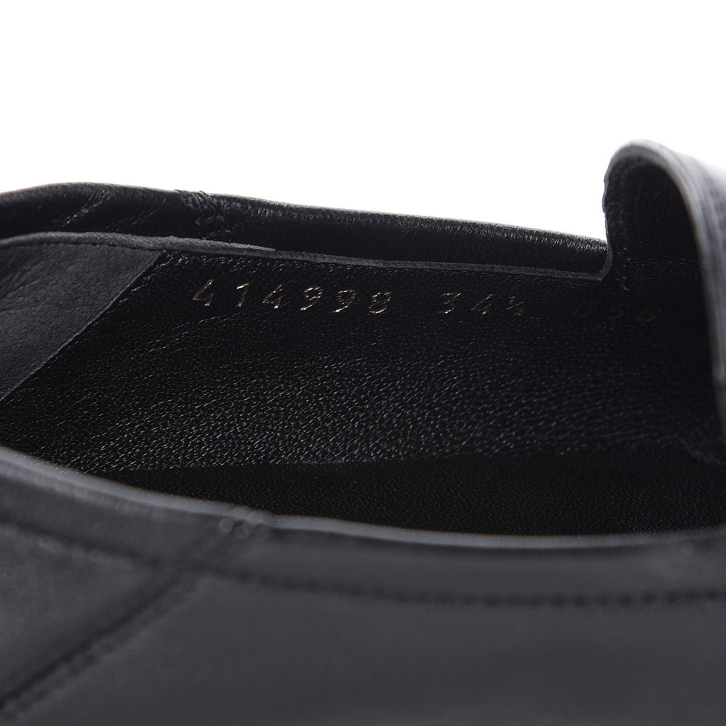 Lambskin Womens Brixton Horsebit Loafers 34.5 Black