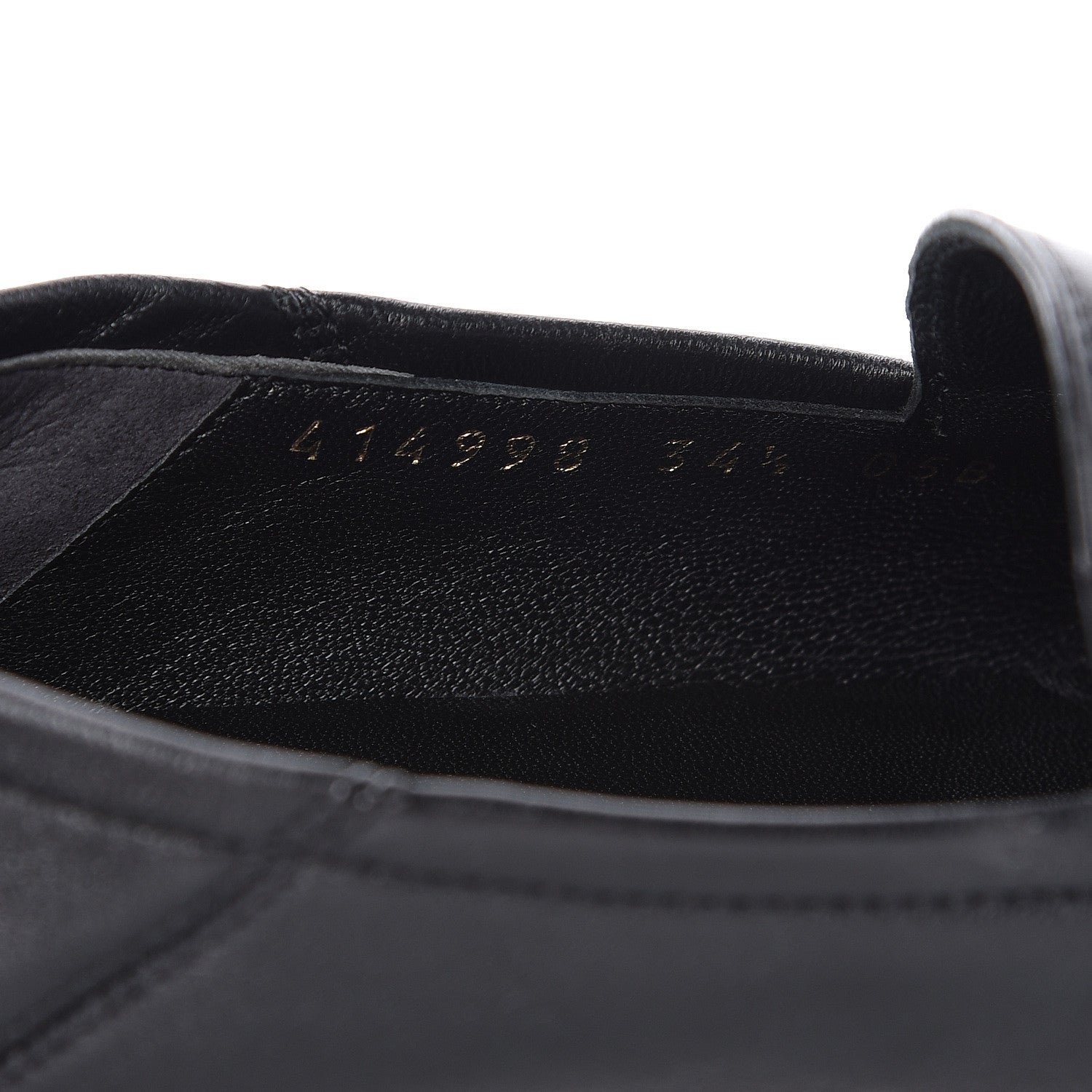 Gucci Lambskin Womens Brixton Horsebit Loafers 34.5 Black 10 of 20