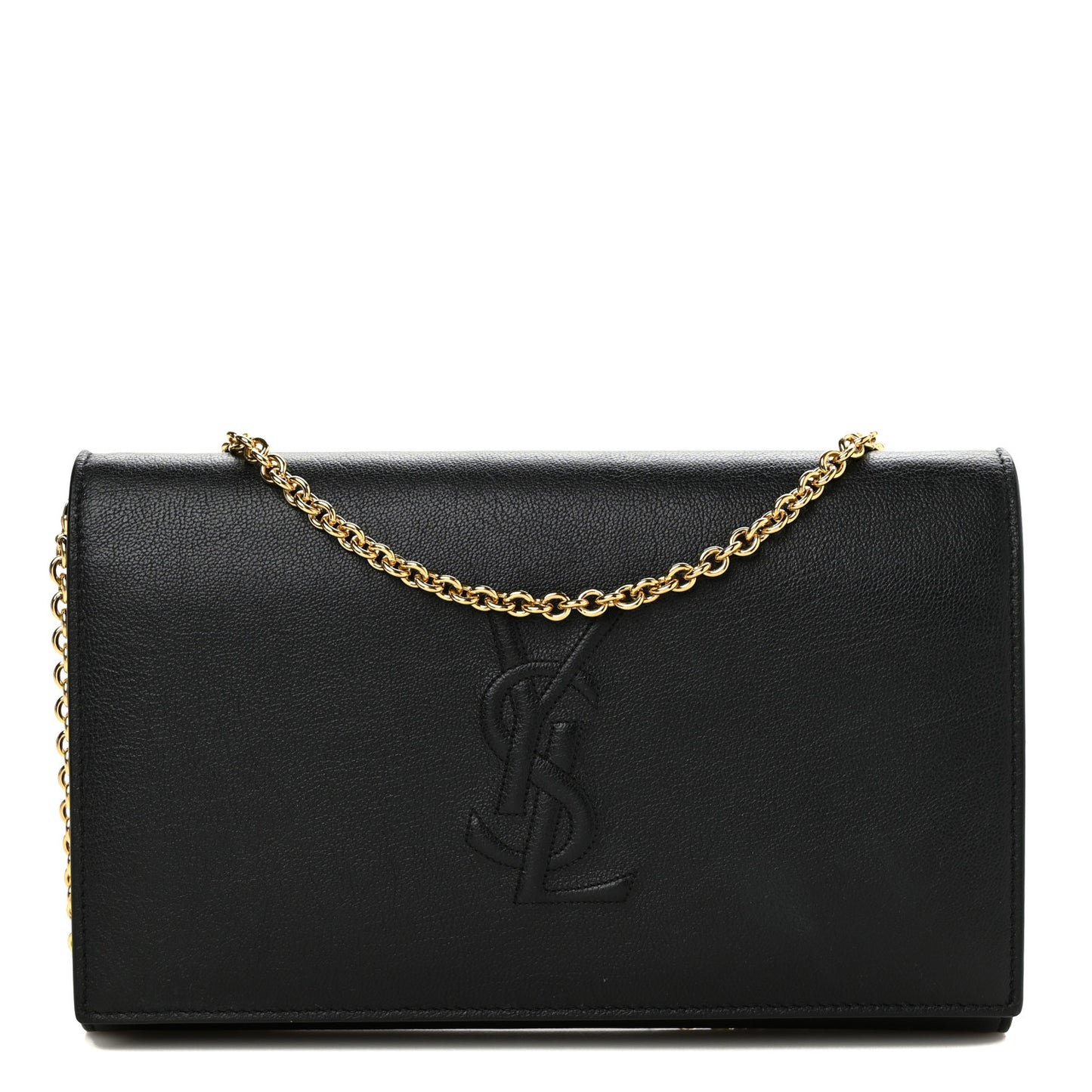 Calfskin Monogram Belle de Jour Chain Clutch Black