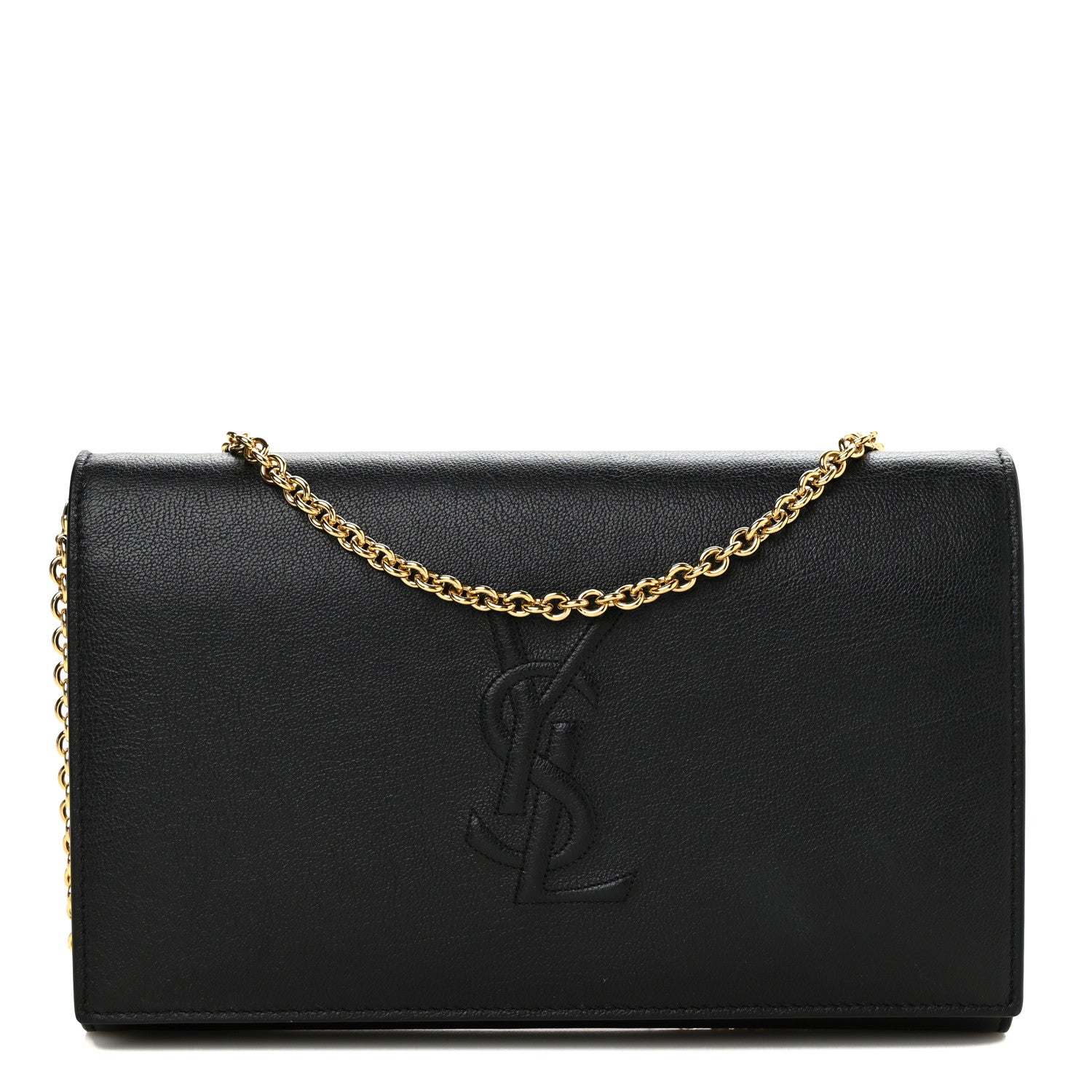 Saint Laurent Calfskin Monogram Belle de Jour Chain Clutch Black 1 of 10