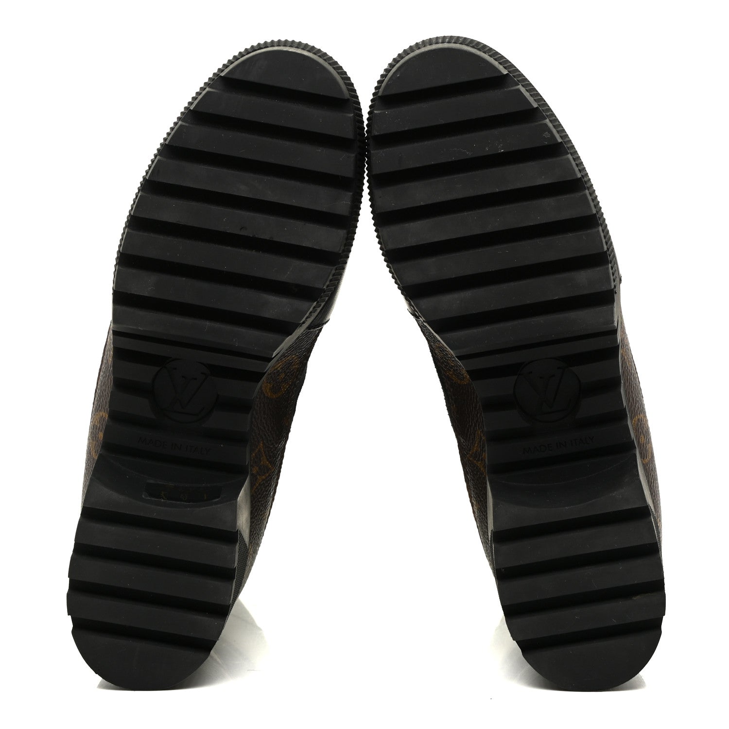 Louis Vuitton Suede Calfskin Monogram Laureate Platform Desert Boots 38 Black 6 of 9