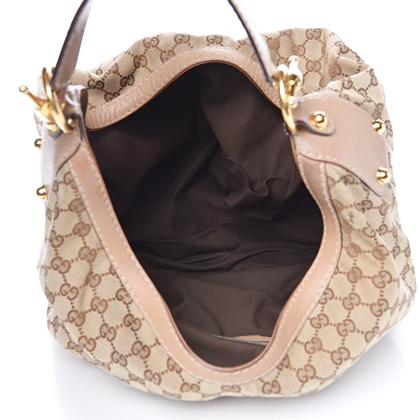 Monogram Large Jockey Hobo Beige