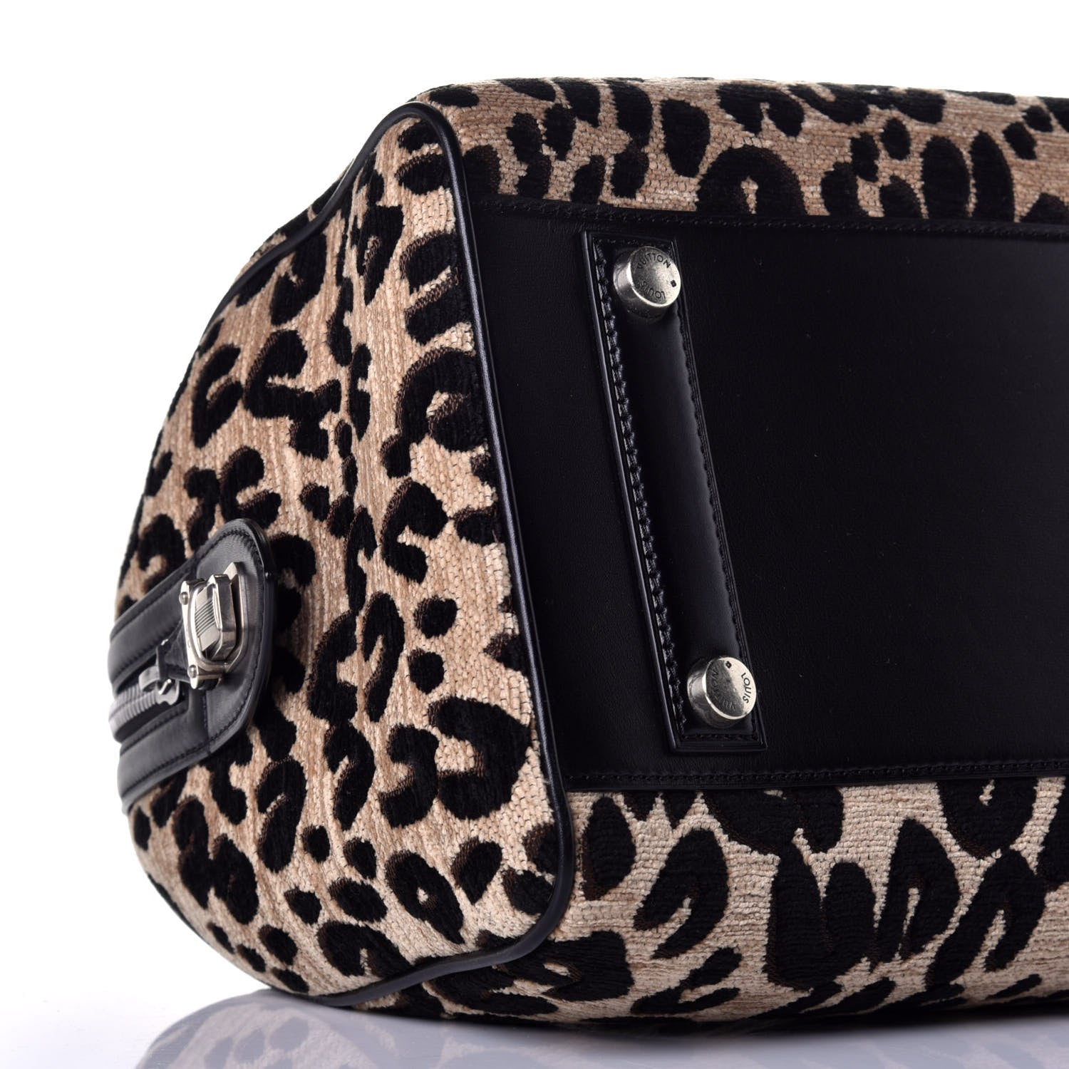 Louis Vuitton Jacquard Velvet Leopard Print Stephen Sprouse Speedy 7 of 9
