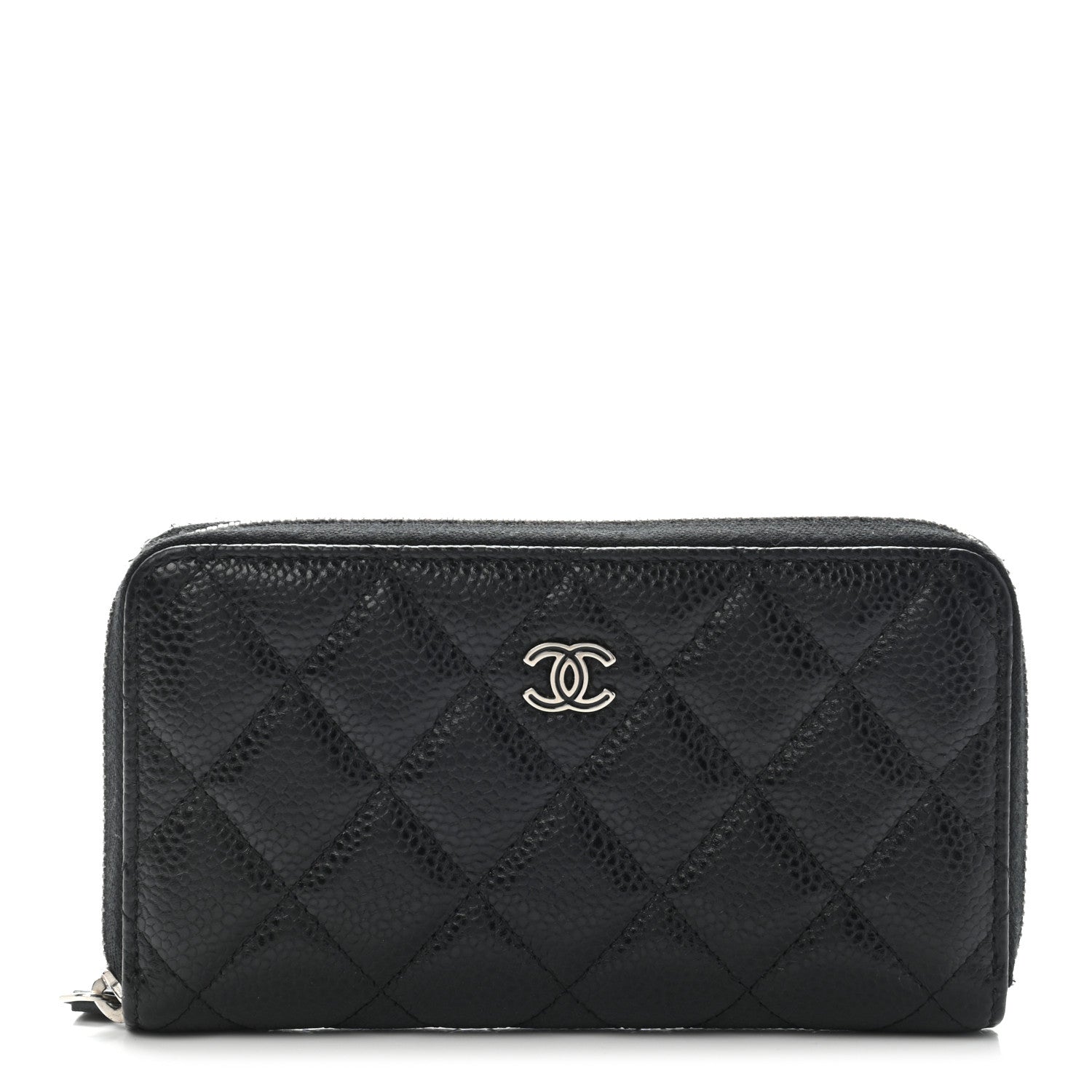 Chanel Caviar Quilted Medium Zip Around Wallet Black 1 of 10