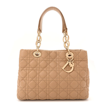 Christian Dior Lambskin Cannage Small Dior Soft Shopping Tote Beige 1 of 12