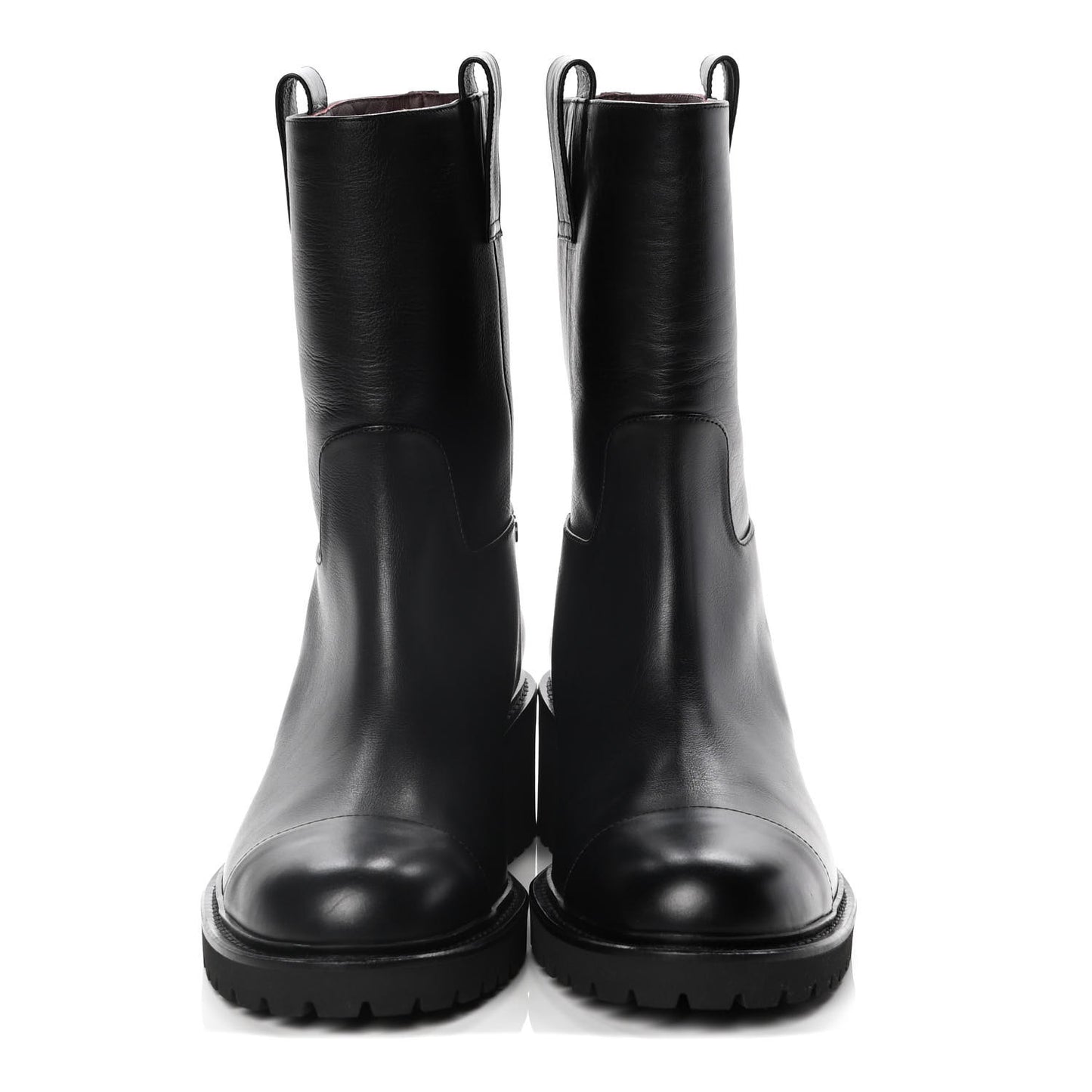 Calfskin CC Ankle Boots 40.5 Black