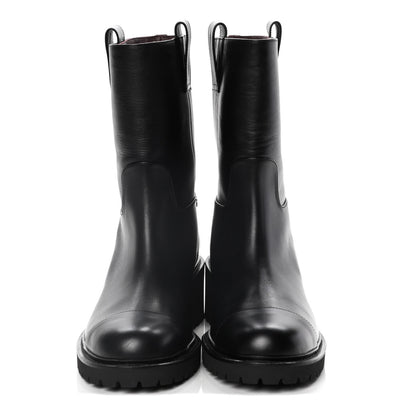 Chanel Calfskin CC Ankle Boots 40.5 Black 2 of 12
