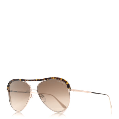 Tom Ford Metal Aviator Sabine-02 Sunglasses TF606 Gold Tortoise 1 of 8