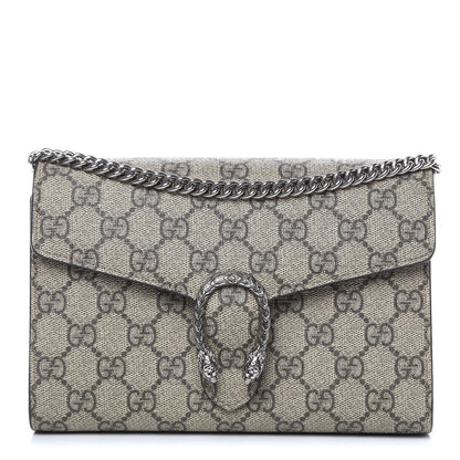 Gucci GG Supreme Monogram Mini Dionysus Chain Wallet Beige Vulcanic Red 1 of 12
