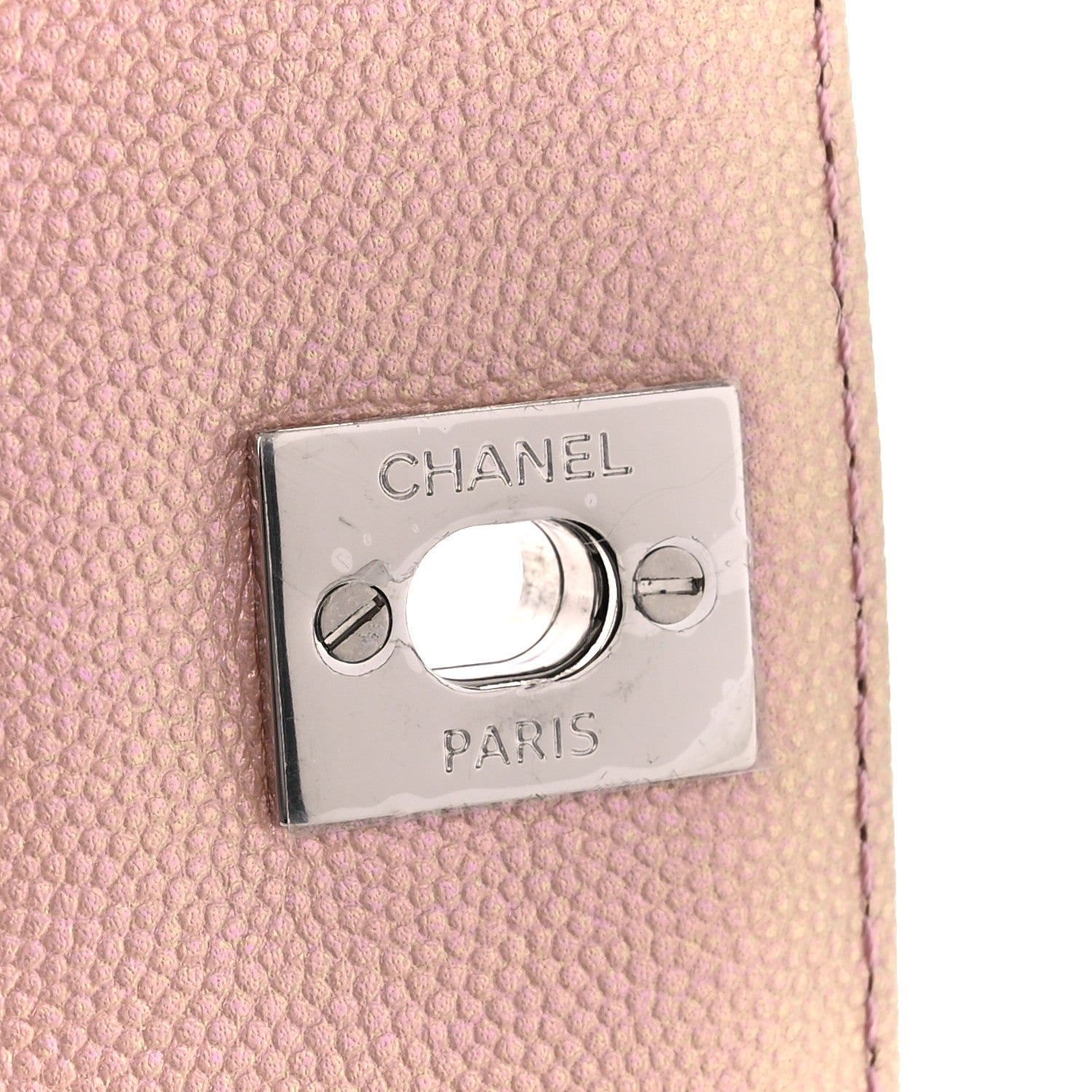Chanel Iridescent Caviar Quilted Mini Coco Handle Flap Pink 7 of 11