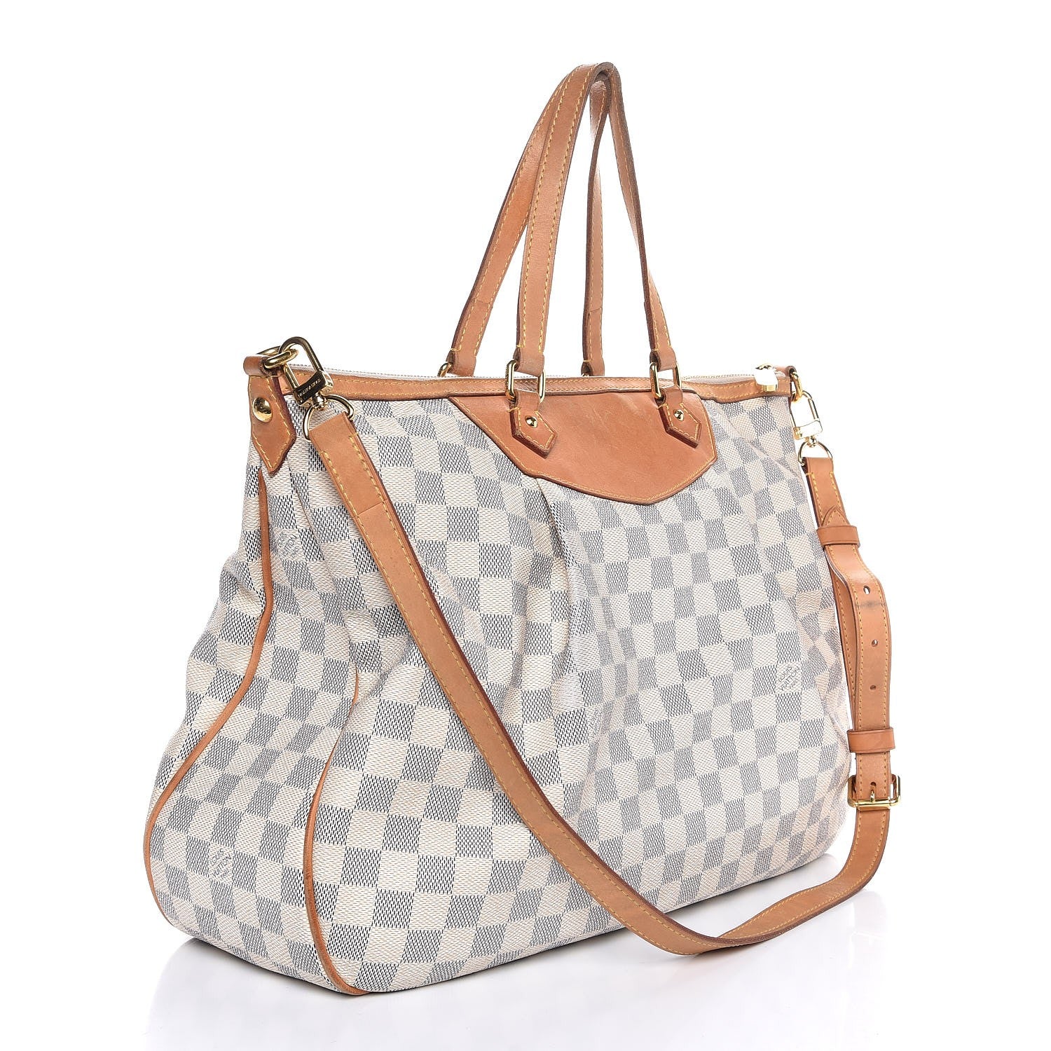 Louis Vuitton Damier Azur Siracusa GM 4 of 21