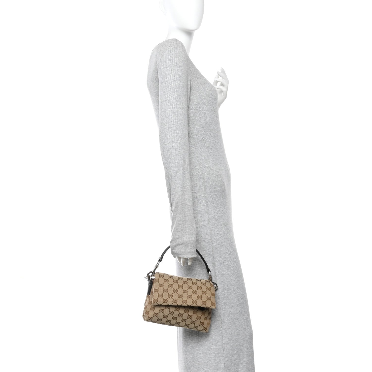 Gucci Monogram Web Small Crossbody Bag Beige Ebony 2 of 10