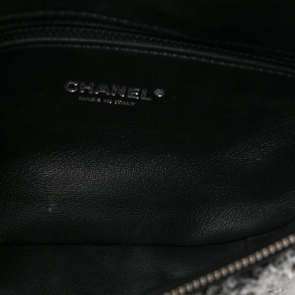 Chanel Sequin Waist Bag Fanny Pack Silver Black 5 of 9