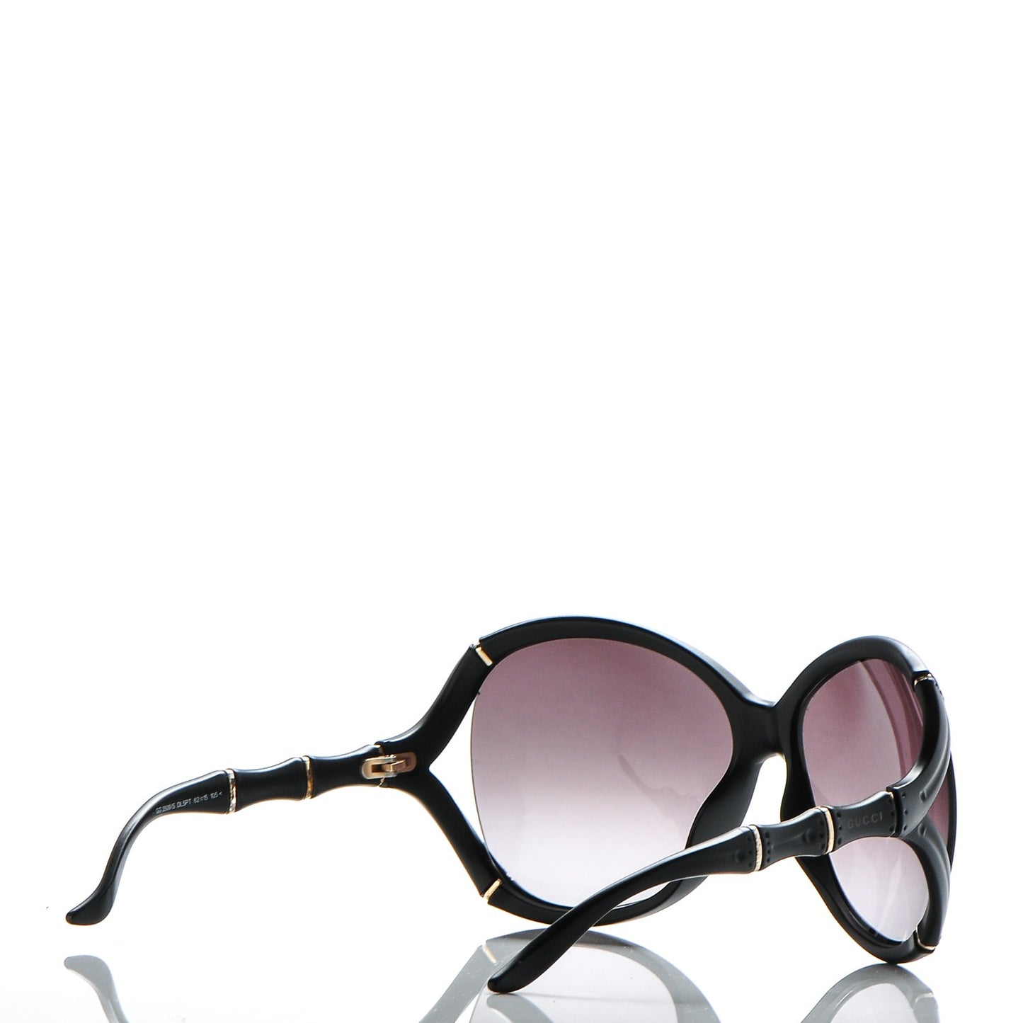 Oversized Oval Bamboo Sunglasses 3509/S Black